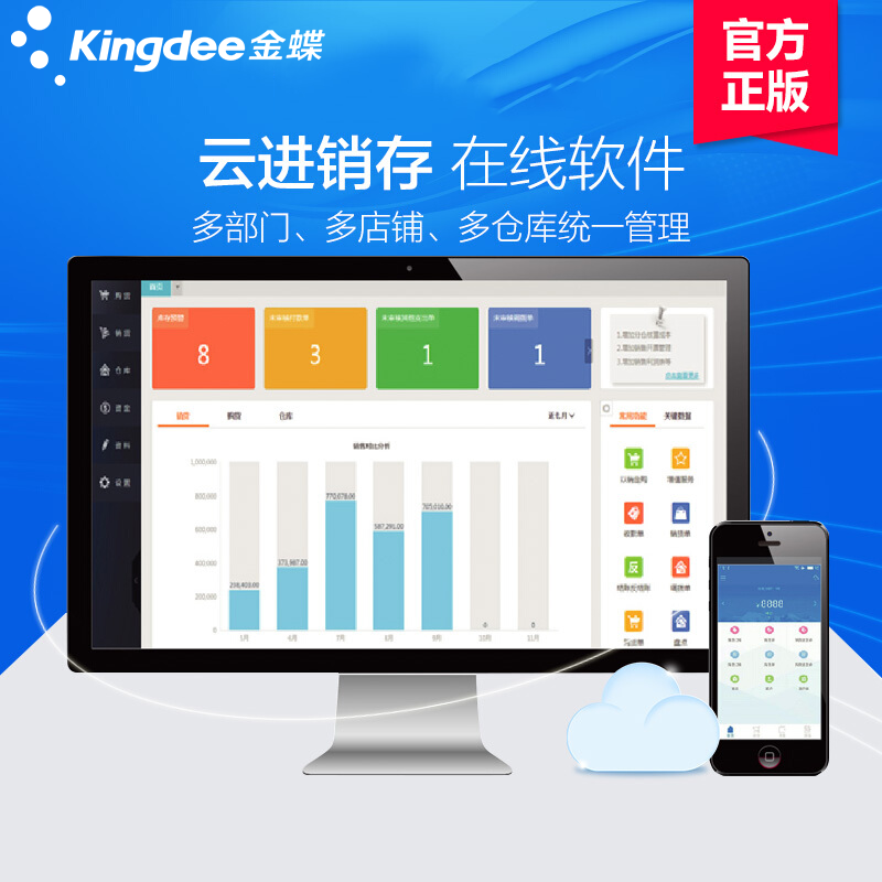 金蝶精斗云進(jìn)銷存軟件erp 倉(cāng)庫(kù)服裝銷售庫(kù)存財(cái)務(wù)管理